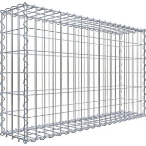 Gabiona Gabionenkorb 60 cm x 100 cm x 20 cm Maschenw 5 cm x 10 cm