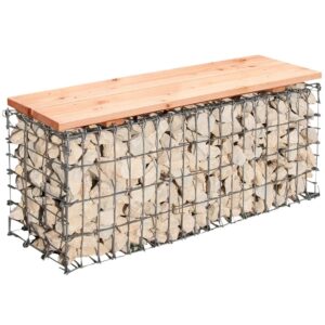 Gabionen-Gartenbank 100 cm x 46 cm x 30 cm