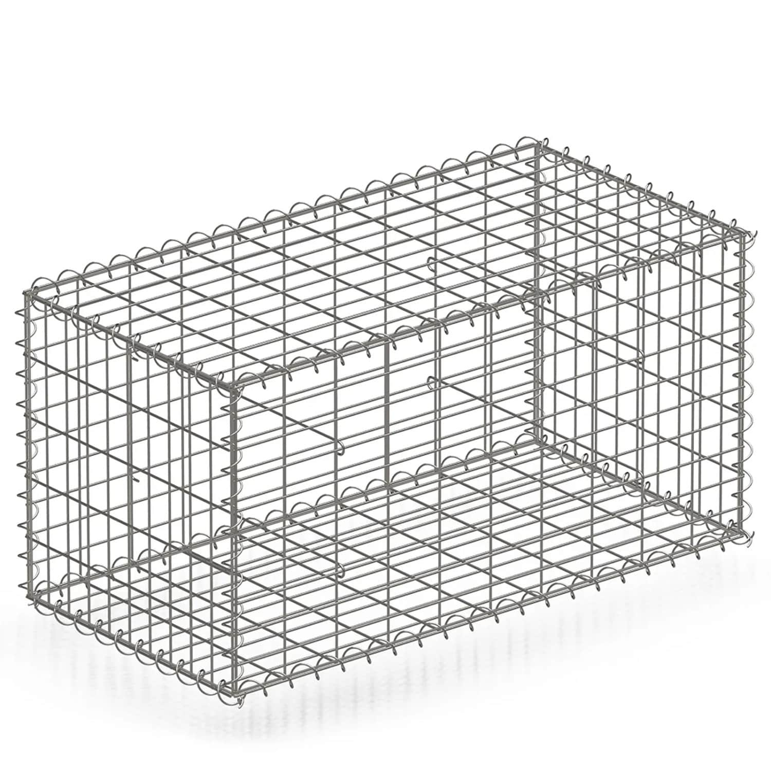 KARAT Gabionenkorb Lenox Steinkorb Zaun Sichtschutz Verzinkt 100 x 50 x 50 cm