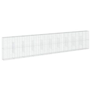 vidaXL Gabione mit Deckel 1000x50x200 cm Verzinktes Eisen 3295175