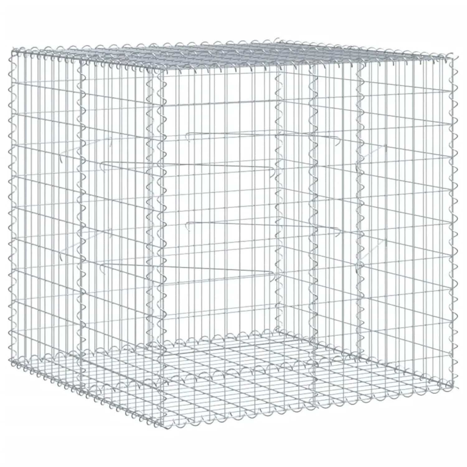vidaXL Gabione mit Deckel 100x100x100 cm Verzinktes Eisen 3295190