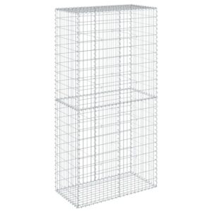vidaXL Gabione mit Deckel 100x50x200 cm Eisen 2149663