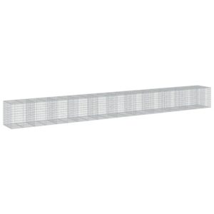 vidaXL Gabione mit Deckel 1050x100x100 cm Verzinktes Eisen 3295209