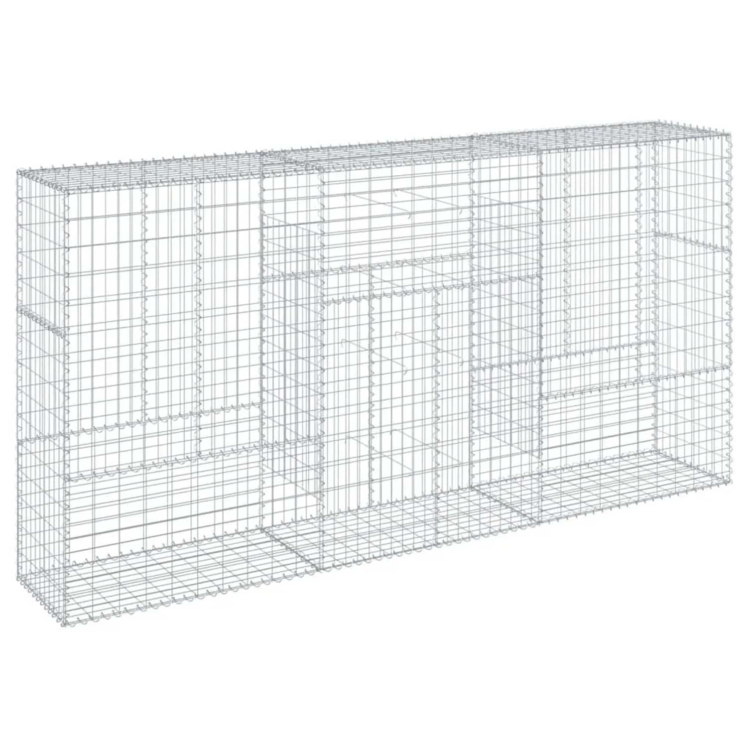 vidaXL Gabione mit Deckel 300x50x150 cm Verzinktes Eisen 3295156