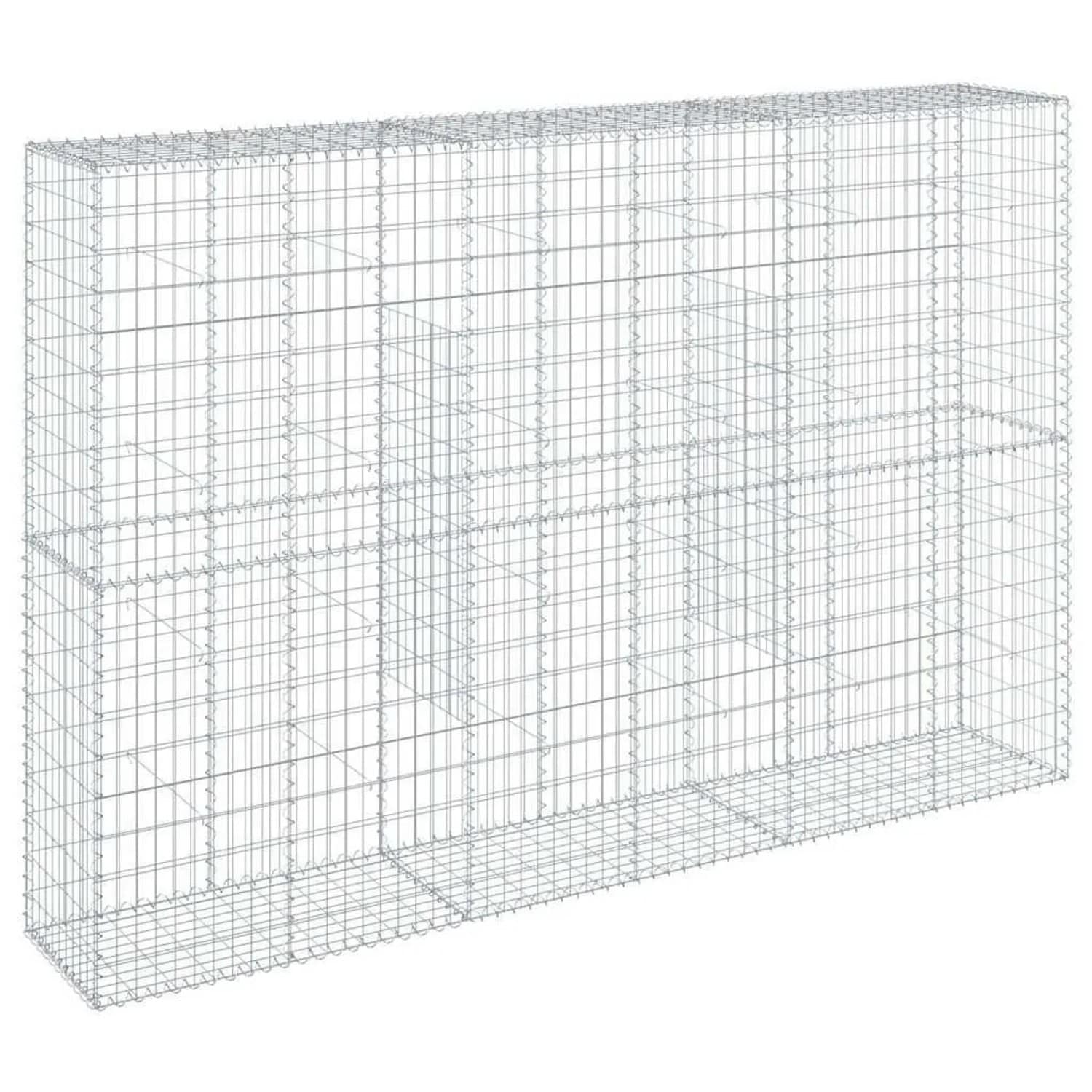 vidaXL Gabione mit Deckel 300x50x200 cm Verzinktes Eisen 3295168