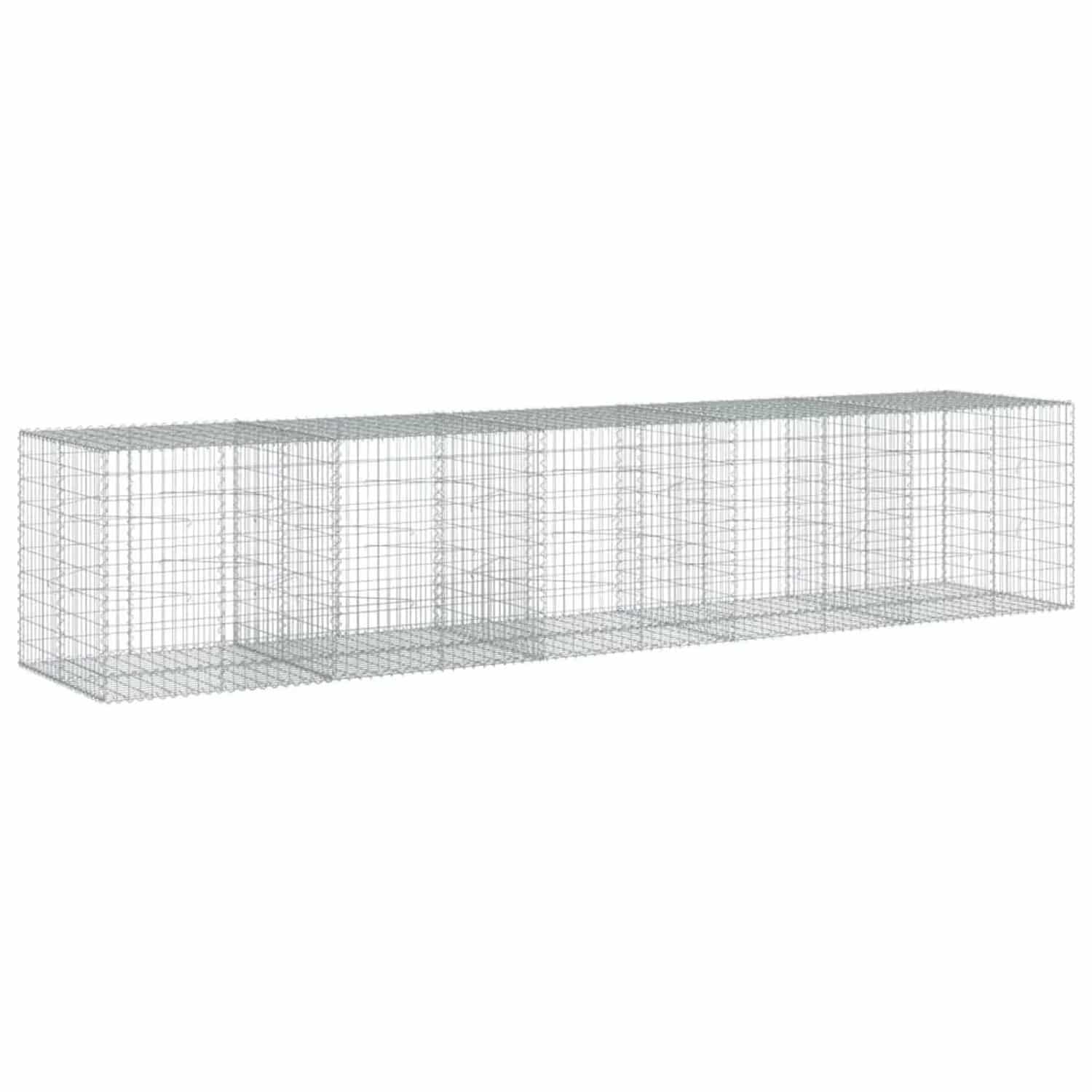 vidaXL Gabione mit Deckel 500x100x100 cm Verzinktes Eisen 3295198