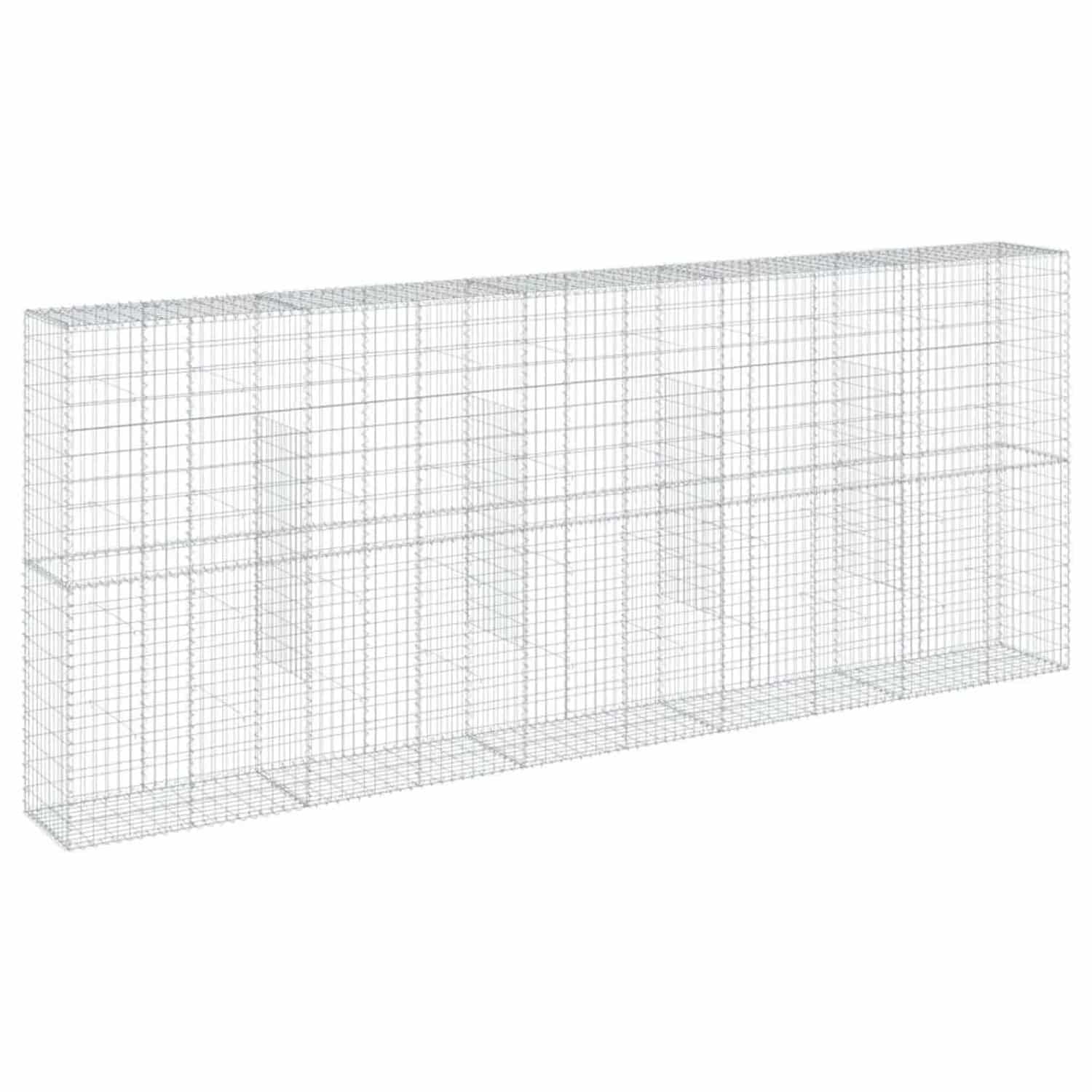 vidaXL Gabione mit Deckel 500x50x200 cm Verzinktes Eisen 3295170