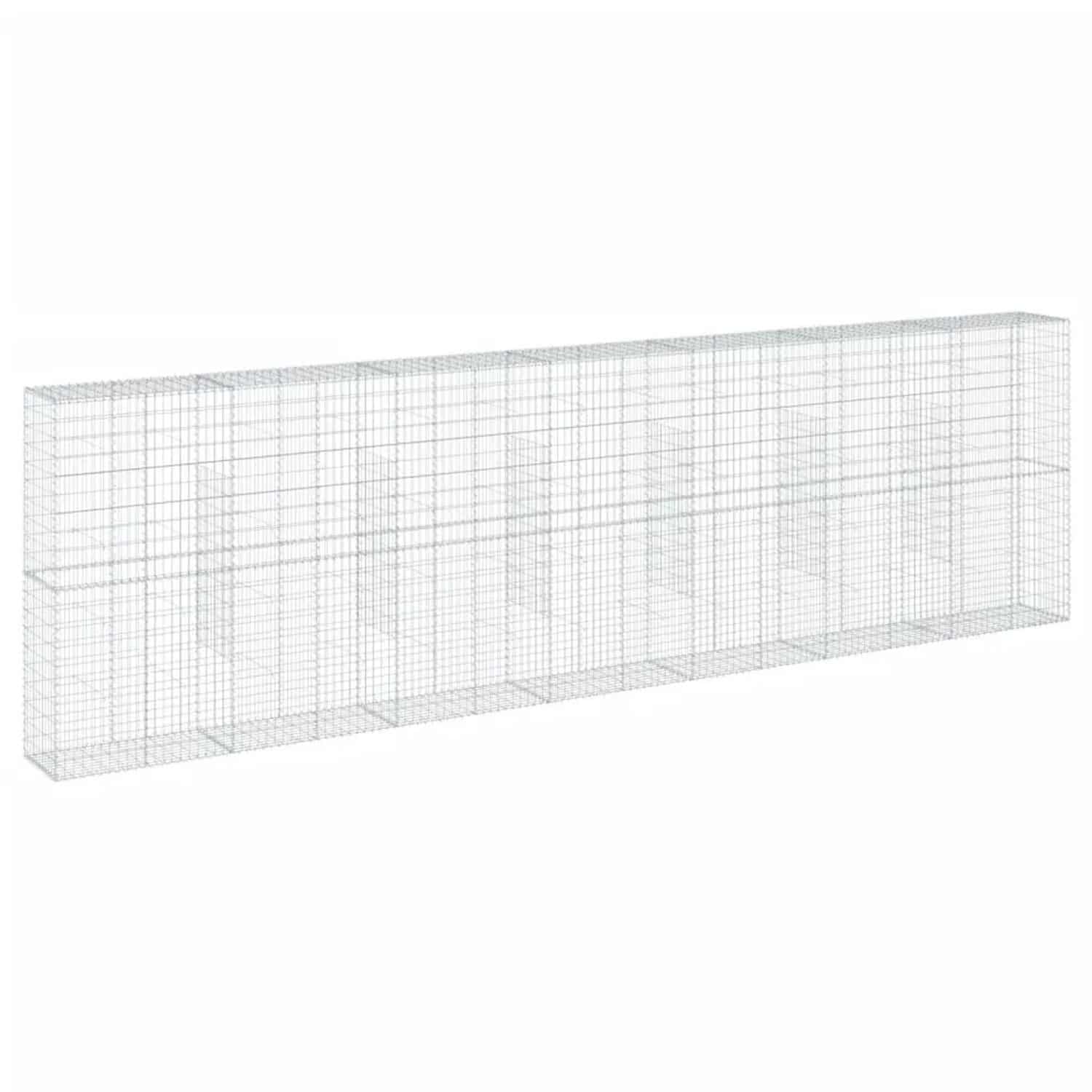 vidaXL Gabione mit Deckel 700x50x200 cm Verzinktes Eisen 3295172