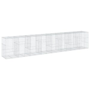 vidaXL Gabione mit Deckel 800x100x150 cm Eisen 2149671