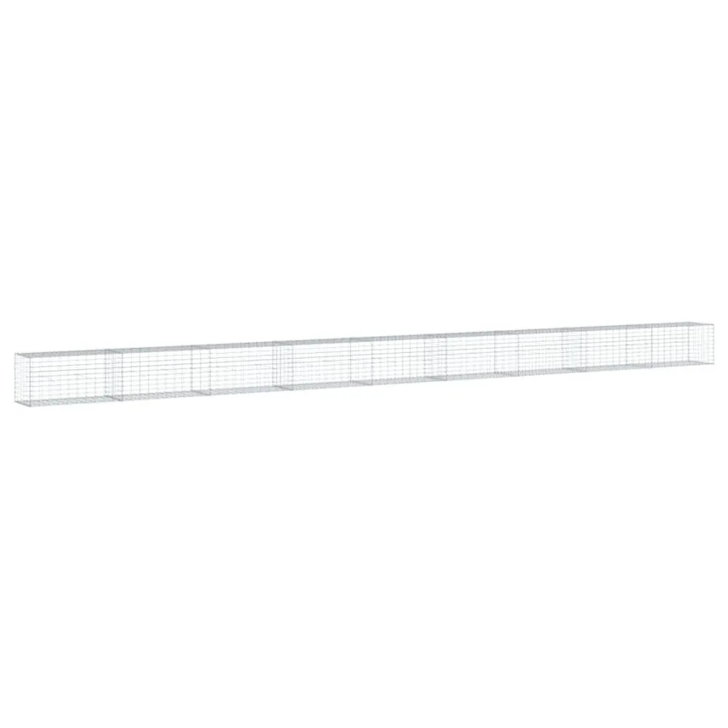 vidaXL Gabione mit Deckel 900x50x50 cm Verzinktes Eisen 3295140