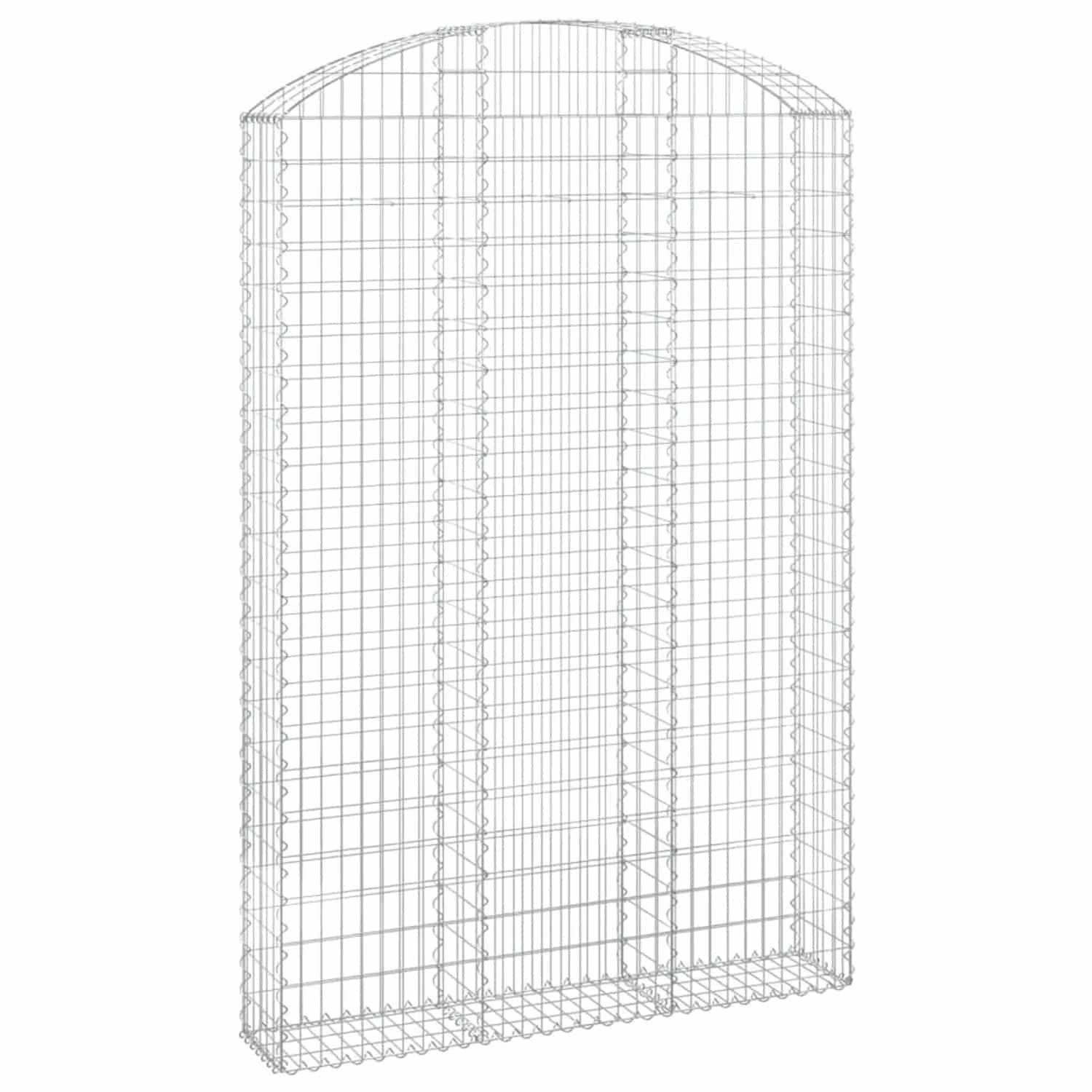 vidaXL Gabione mit Hochbogen 150x30x220/240 cm Eisen 1562764