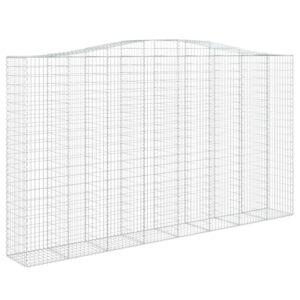 vidaXL Gabione mit Hochbogen 400x50x220/240 cm Eisen 1536720