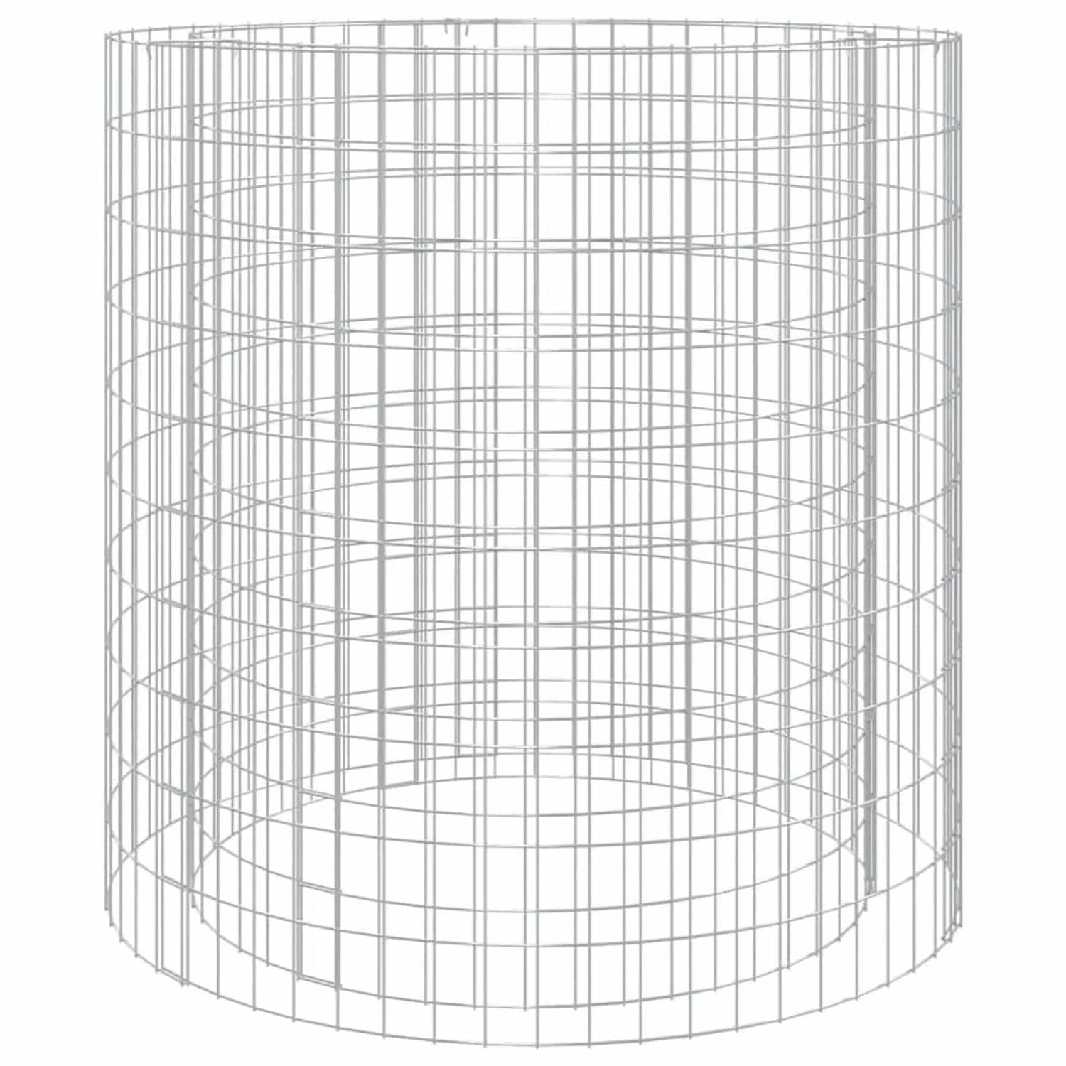 vidaXL Gabionen-Feuerstelle Ø 100 cm Verzinktes Eisen 153561