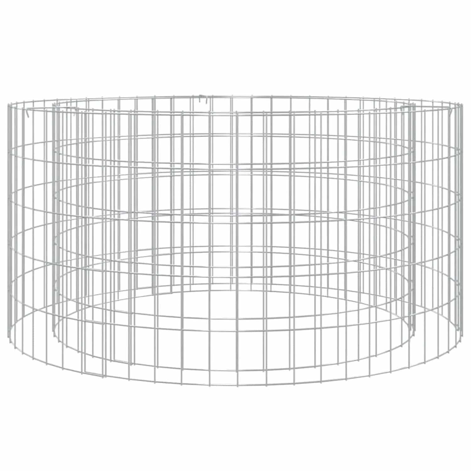vidaXL Gabionen-Feuerstelle Ø 100 cm Verzinktes Eisen Modell 1