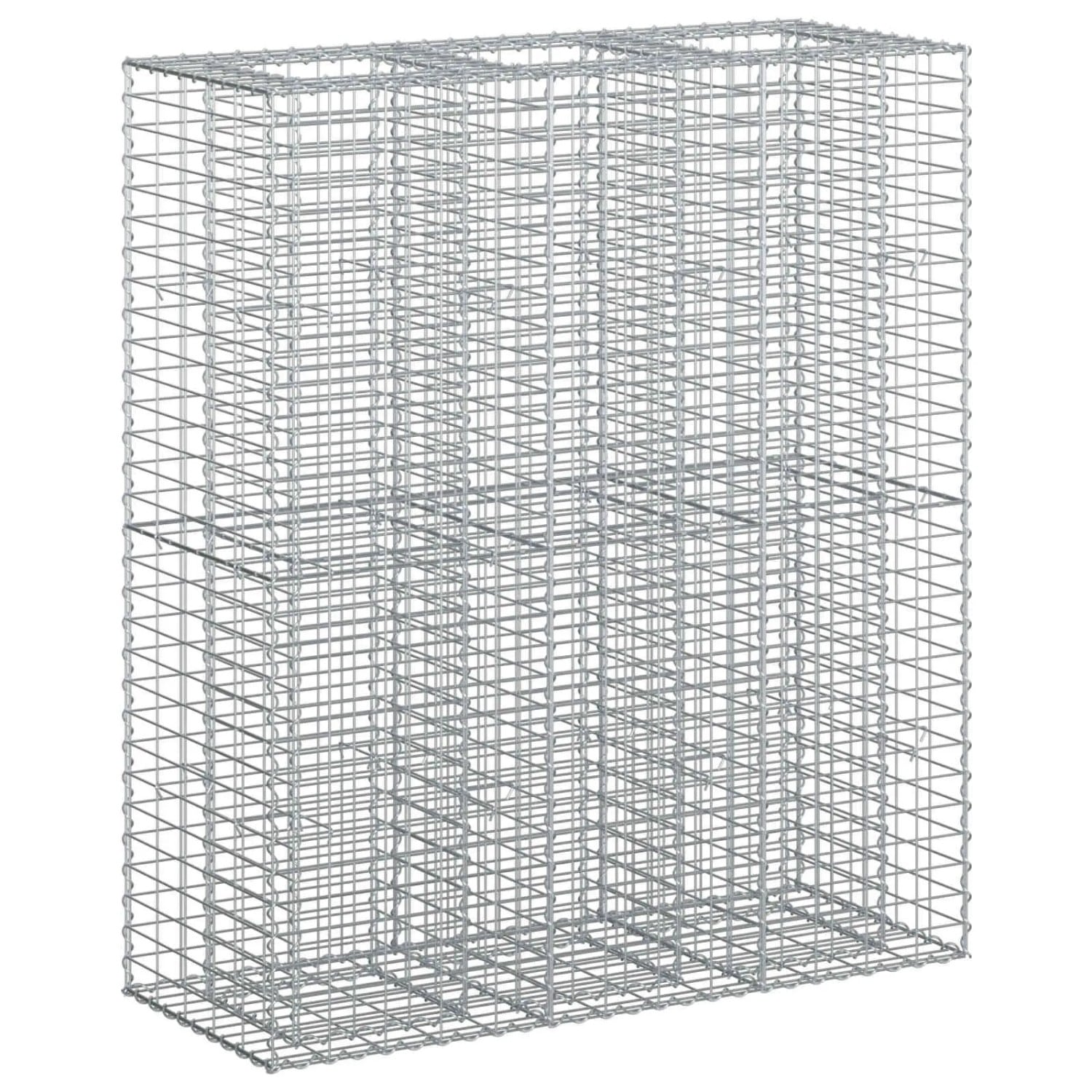 vidaXL Gabionen Hochbeet 2 Stk Silber 130 x 50 x 150 cm 3422233
