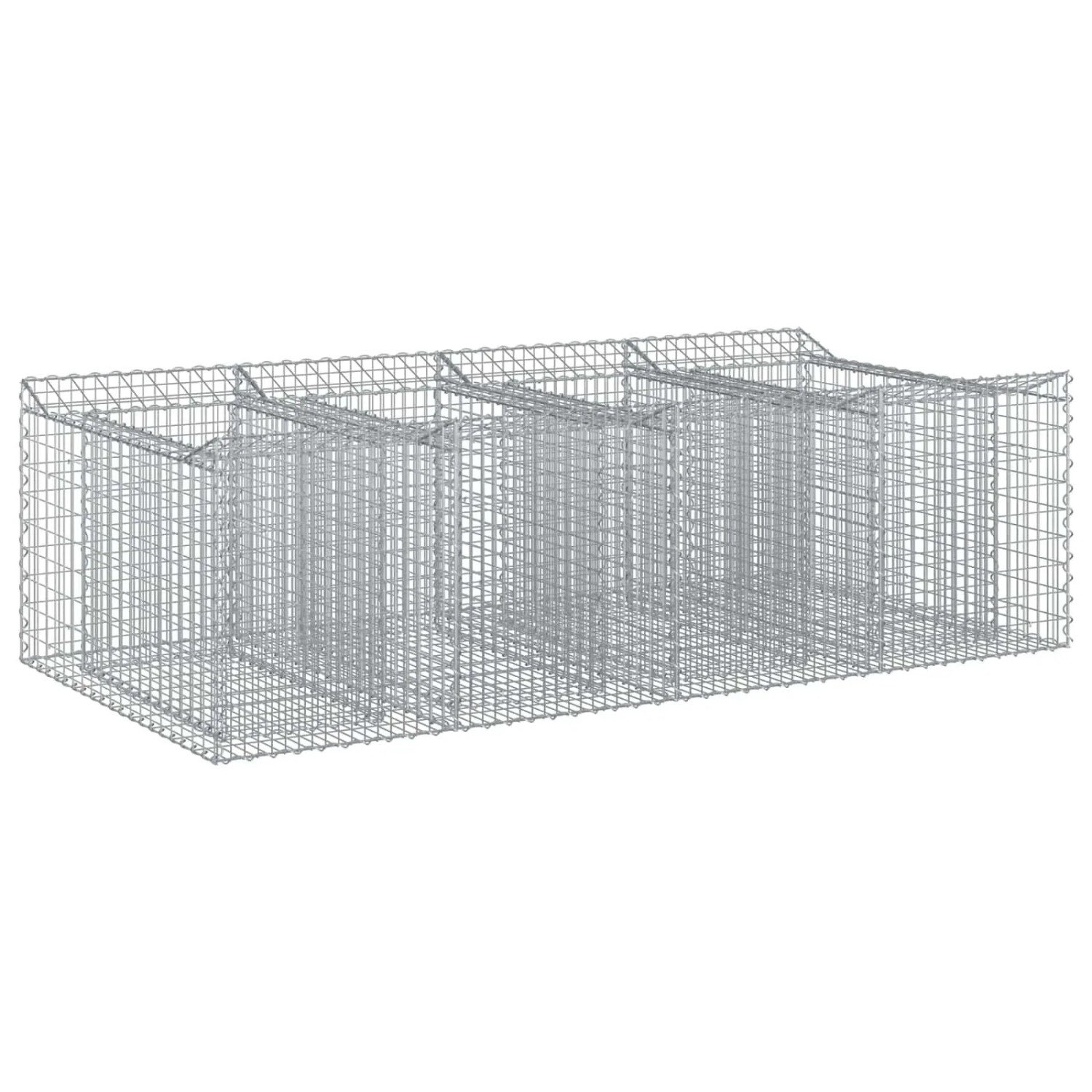 vidaXL Gabionen-Hochbeet 2 Stk Silber 3422218
