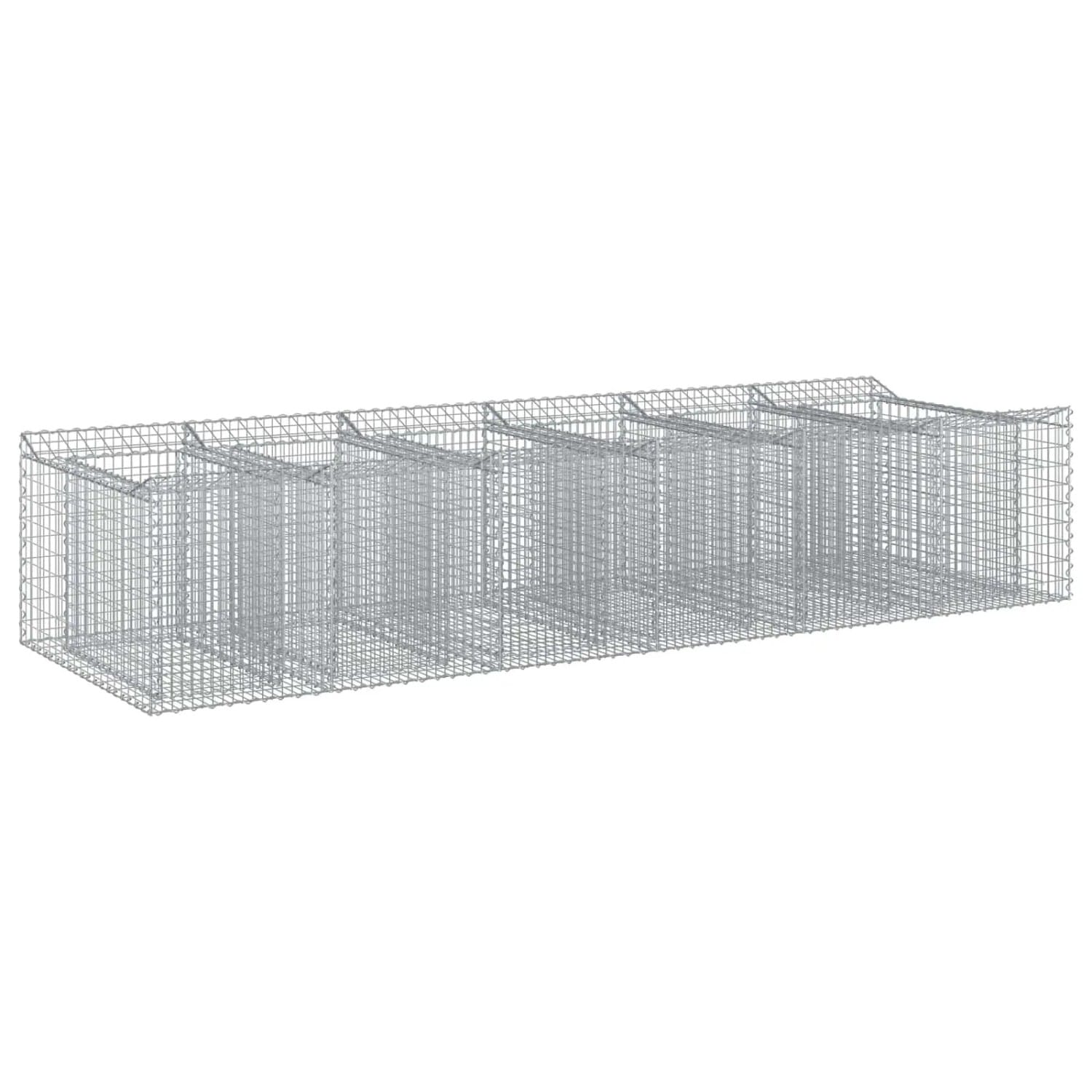 vidaXL Gabionen-Hochbeet 2 Stk Silber 3422219