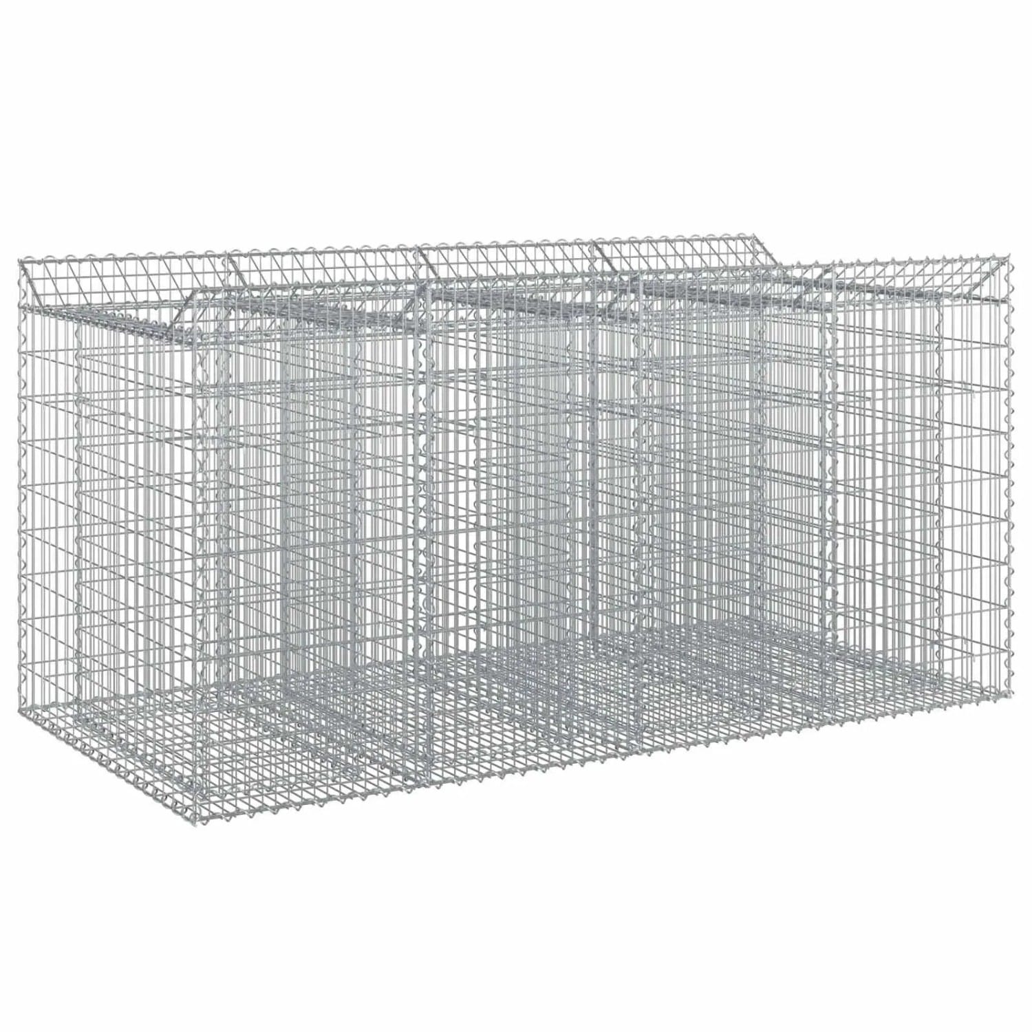 vidaXL Gabionen-Hochbeet 2 Stk Silber 3422226