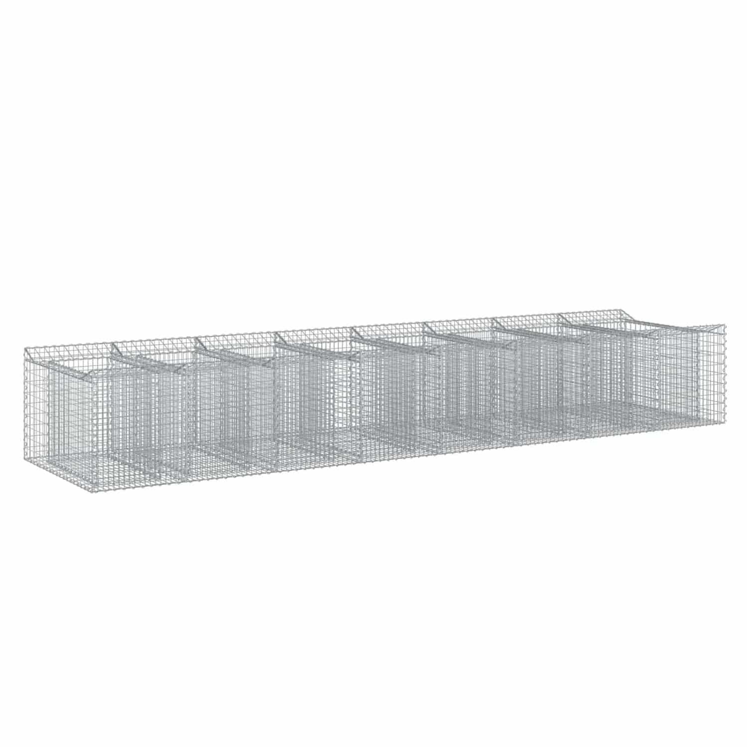 vidaXL Gabionen-Hochbeet 3 Stk Silber 3422220