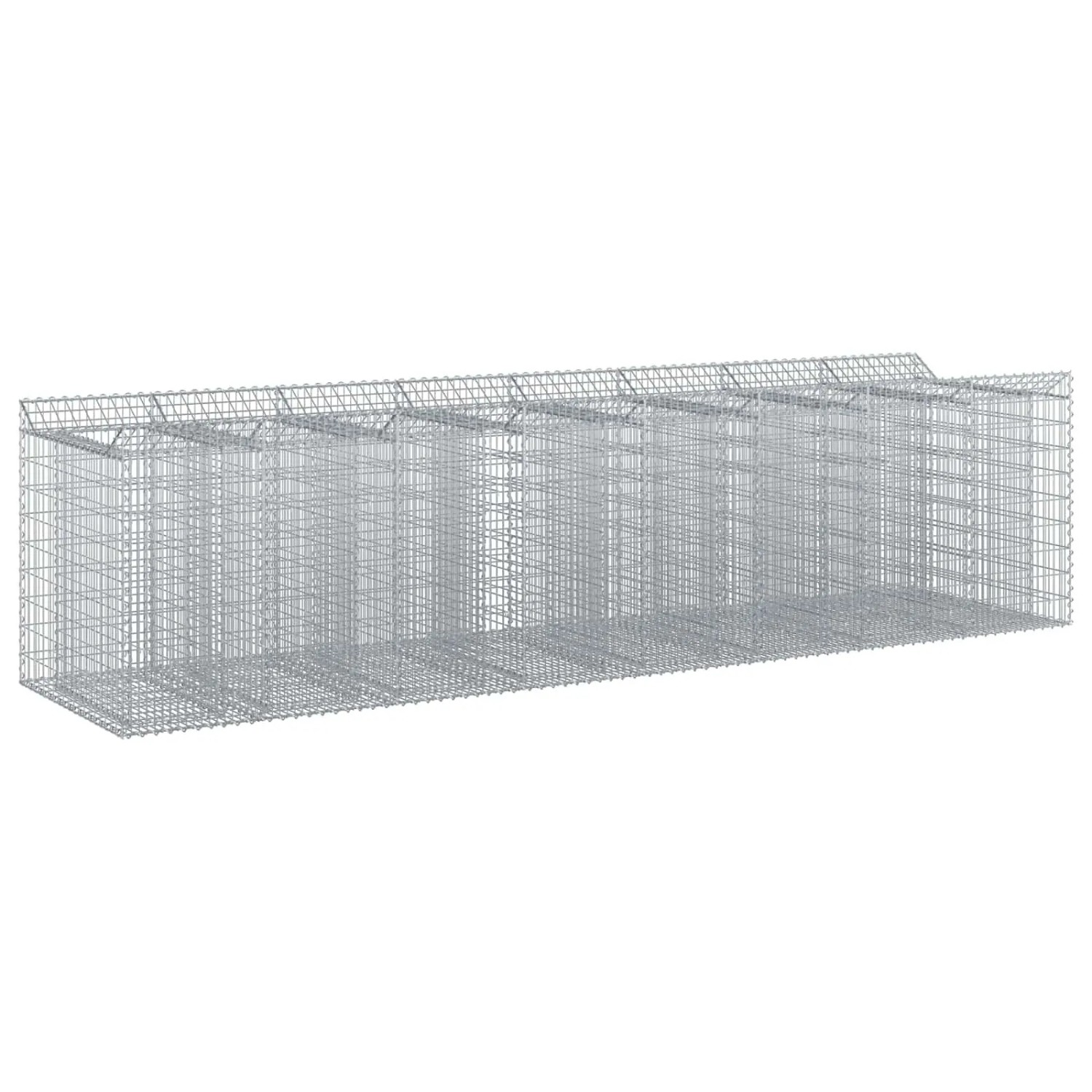 vidaXL Gabionen-Hochbeet 4 Stk Silber 3422228