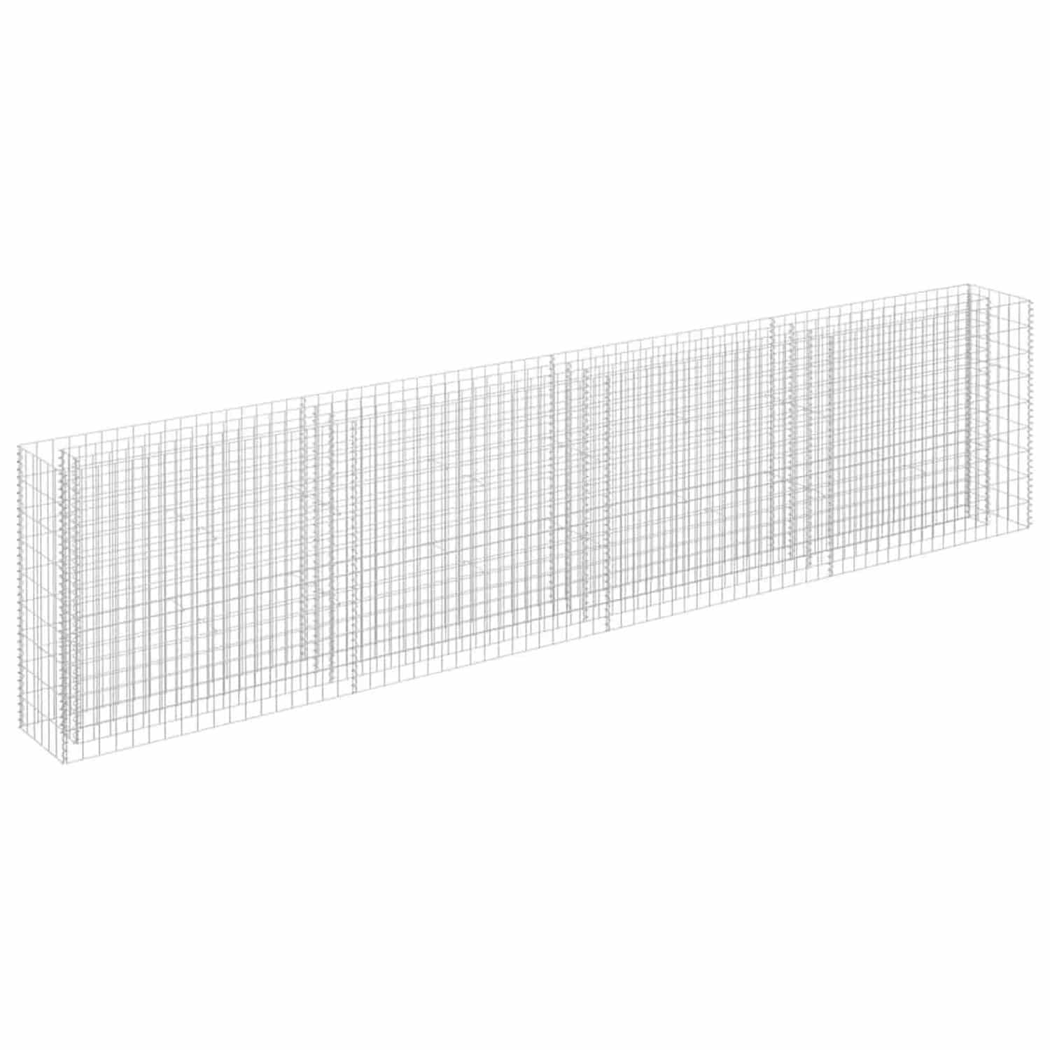 vidaXL Gabionen-Hochbeet Verzinkter Stahl 360x30x90 cm 145643