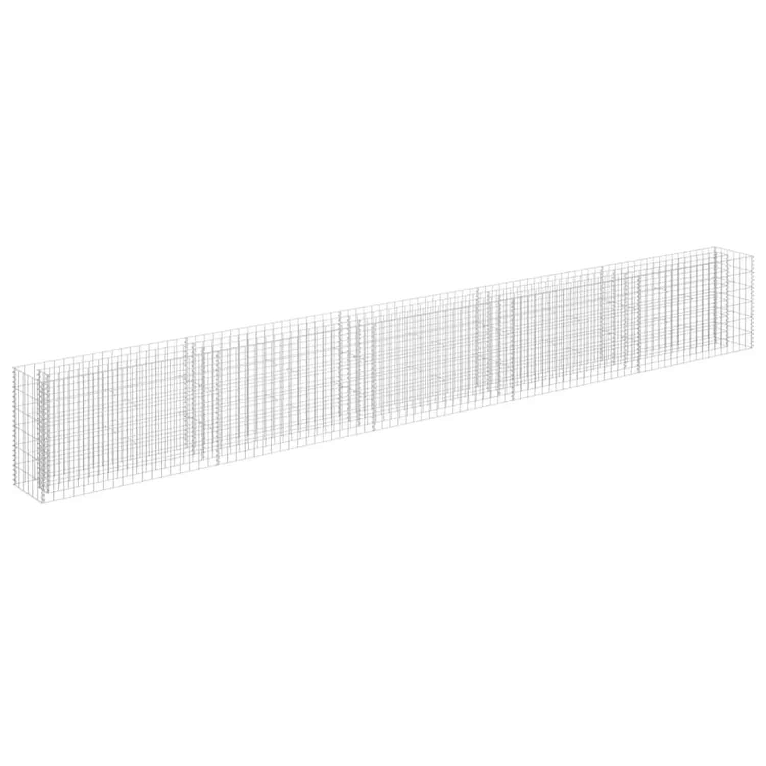 vidaXL Gabionen-Hochbeet Verzinkter Stahl 450x30x60 cm 145646