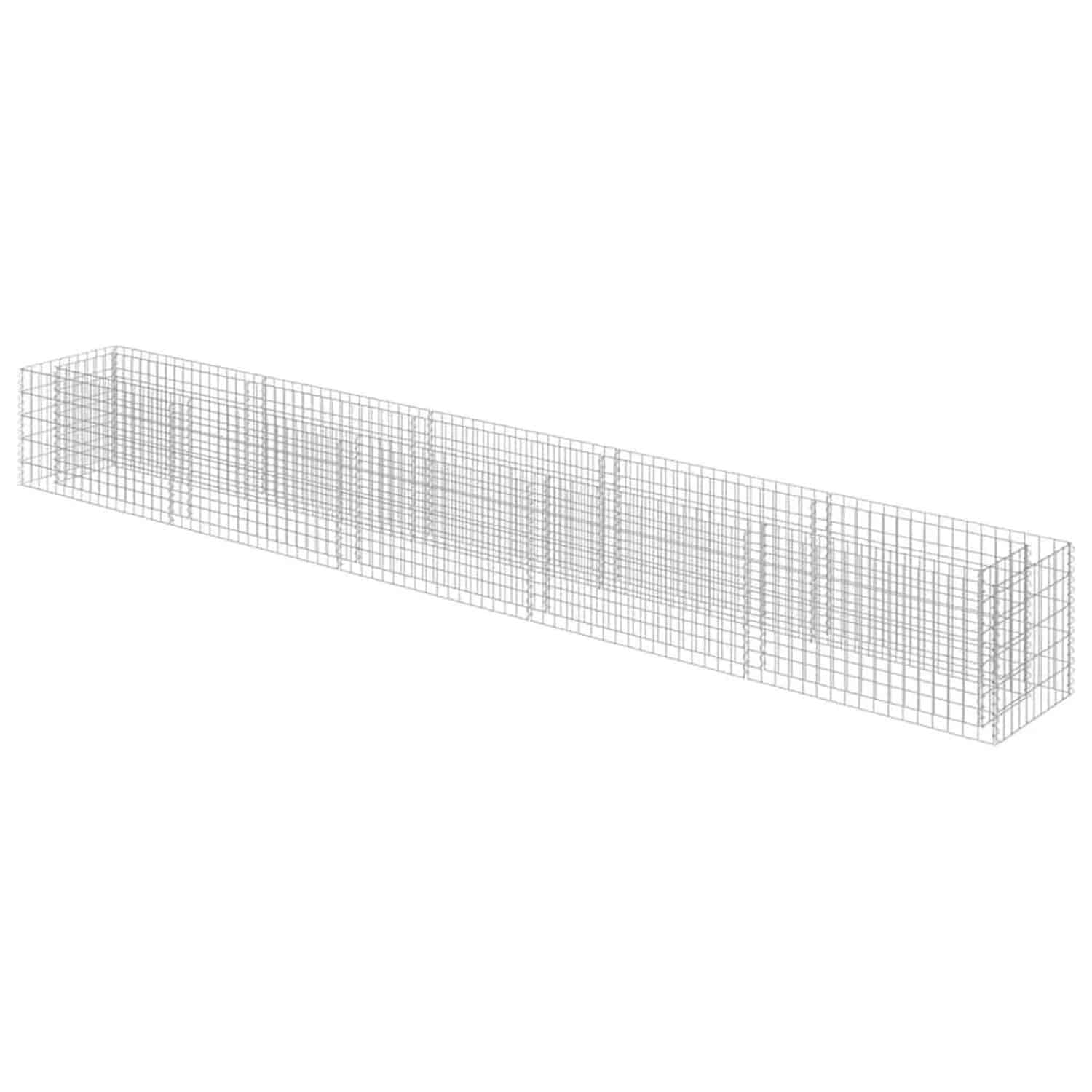 vidaXL Gabionen-Hochbeet Verzinkter Stahl 450x50x50 cm 143565