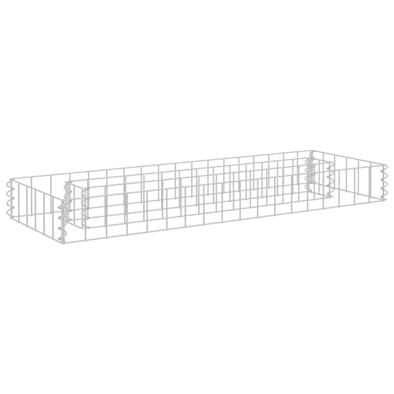 vidaXL Gabionen-Hochbeet Verzinkter Stahl 90x30x10 cm 145628