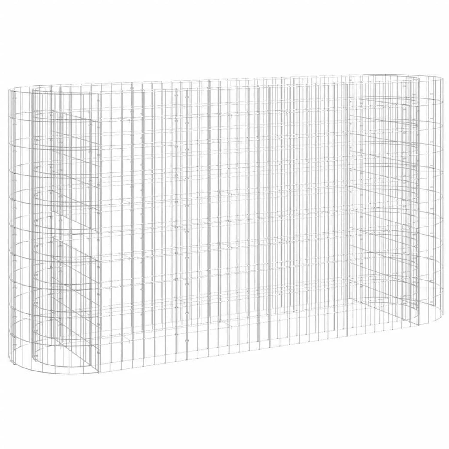 vidaXL Gabionen-Hochbeet Verzinktes Eisen 190x50x100 cm 152033