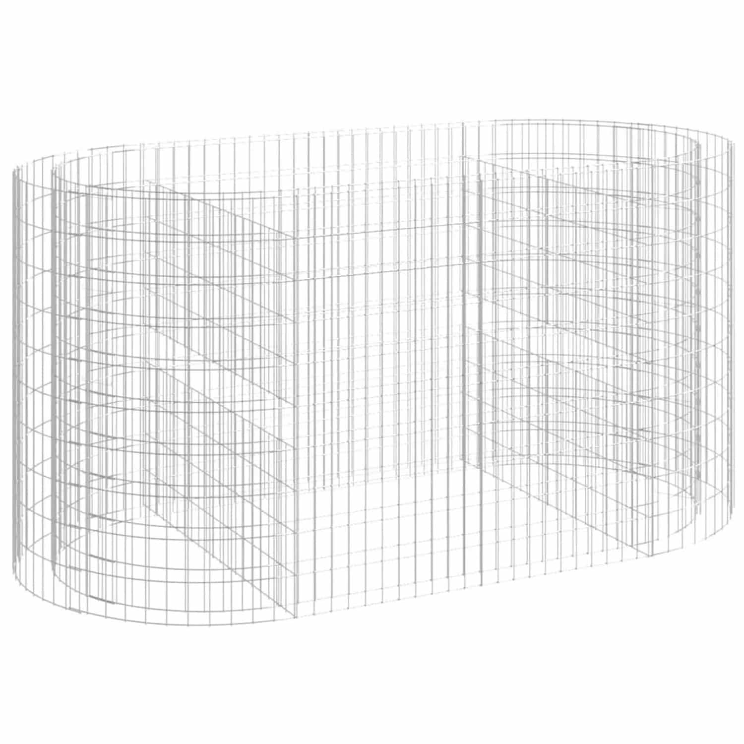 vidaXL Gabionen-Hochbeet Verzinktes Eisen 200x100x100 cm 152045