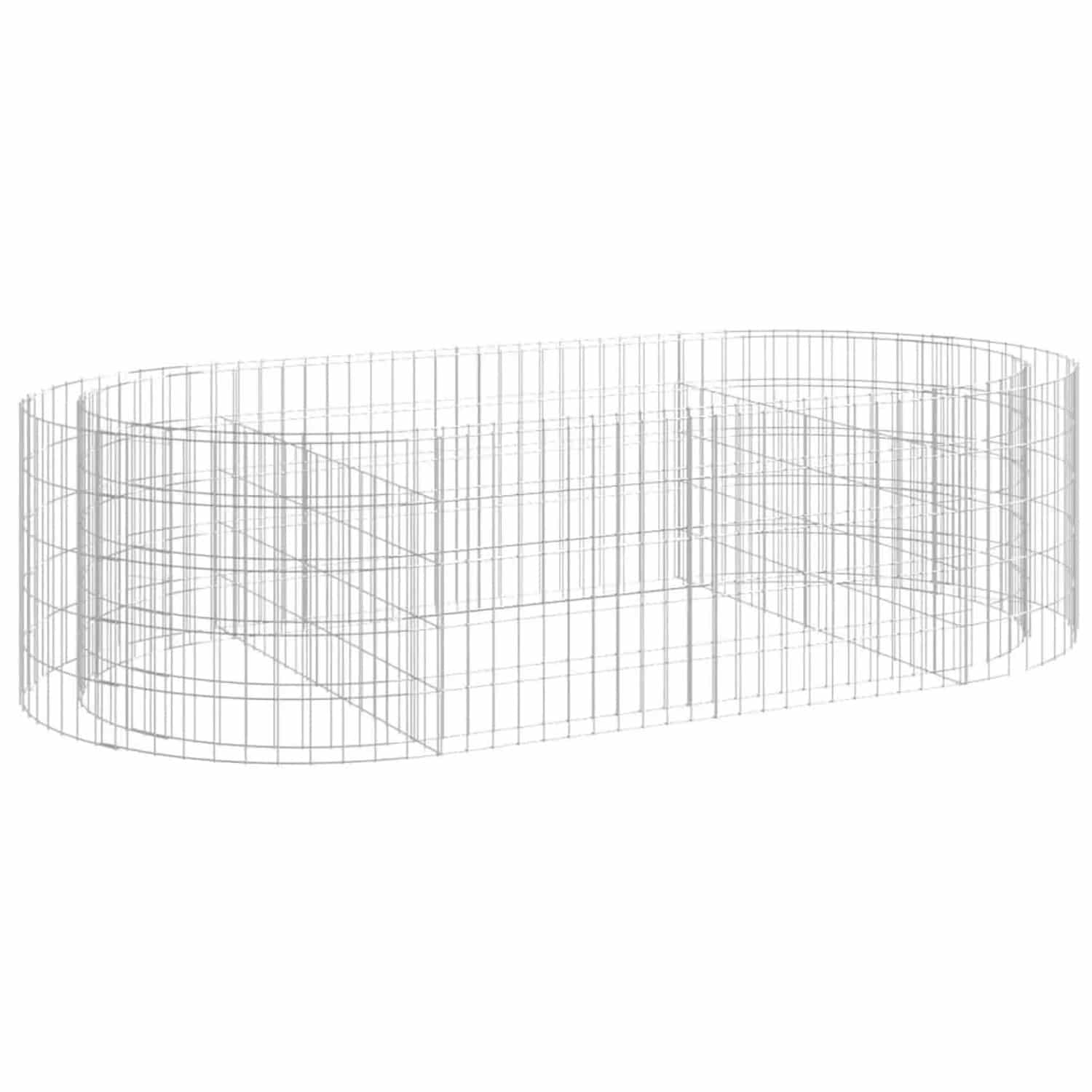 vidaXL Gabionen-Hochbeet Verzinktes Eisen 200x100x50 cm 152040
