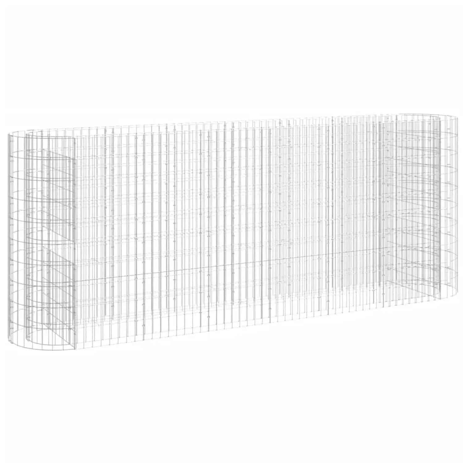 vidaXL Gabionen-Hochbeet Verzinktes Eisen 260x50x100 cm 152034