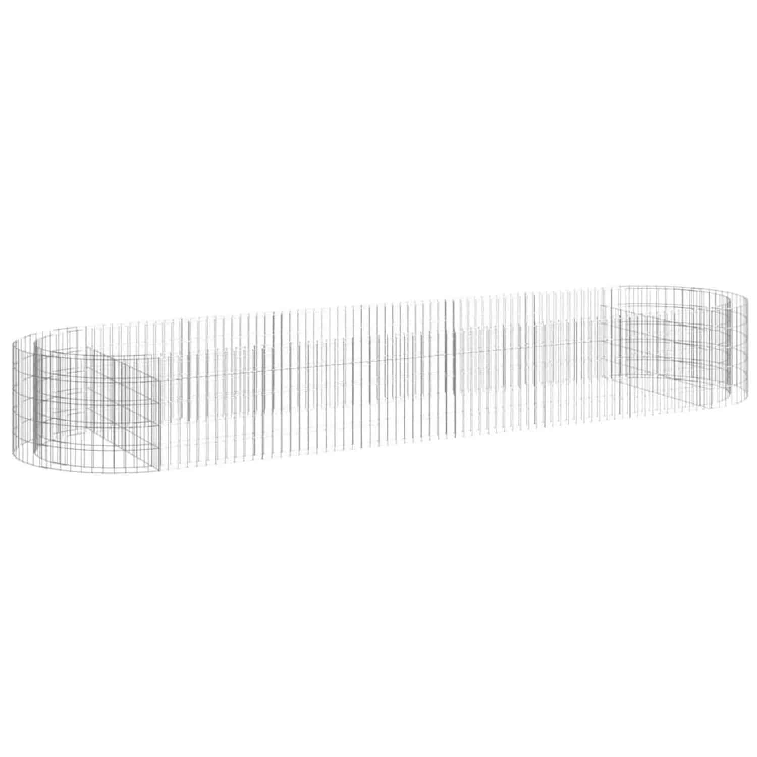 vidaXL Gabionen-Hochbeet Verzinktes Eisen 400x100x50 cm 152042