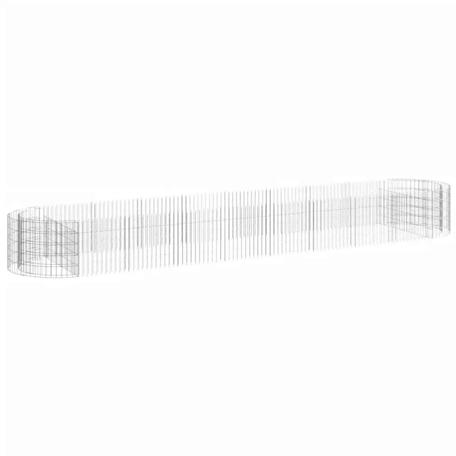 vidaXL Gabionen-Hochbeet Verzinktes Eisen 500x100x50 cm 152043