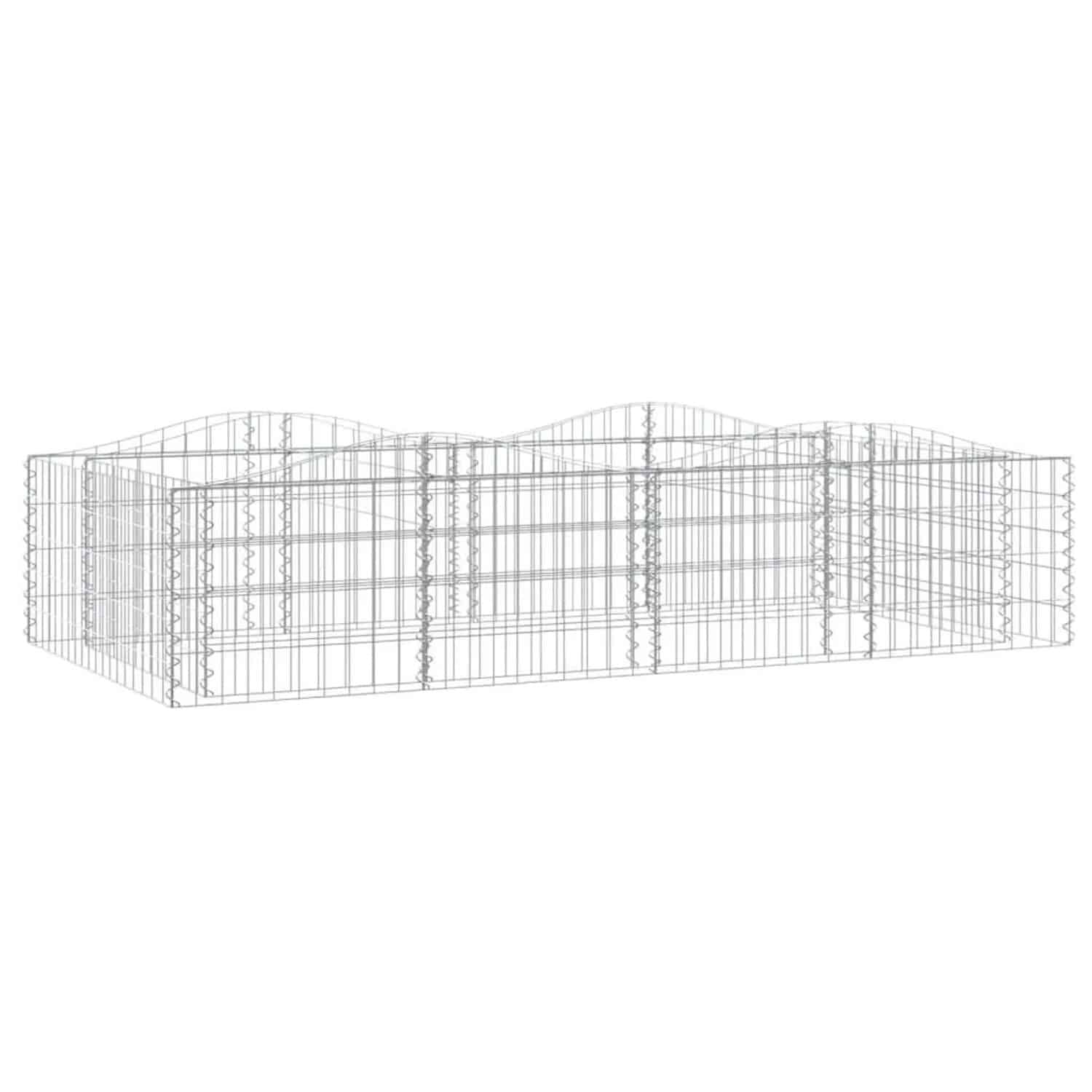 vidaXL Gabionen-Hochbeet mit Hochbogen 200x100x50 cm Verzinktes Eisen 153550
