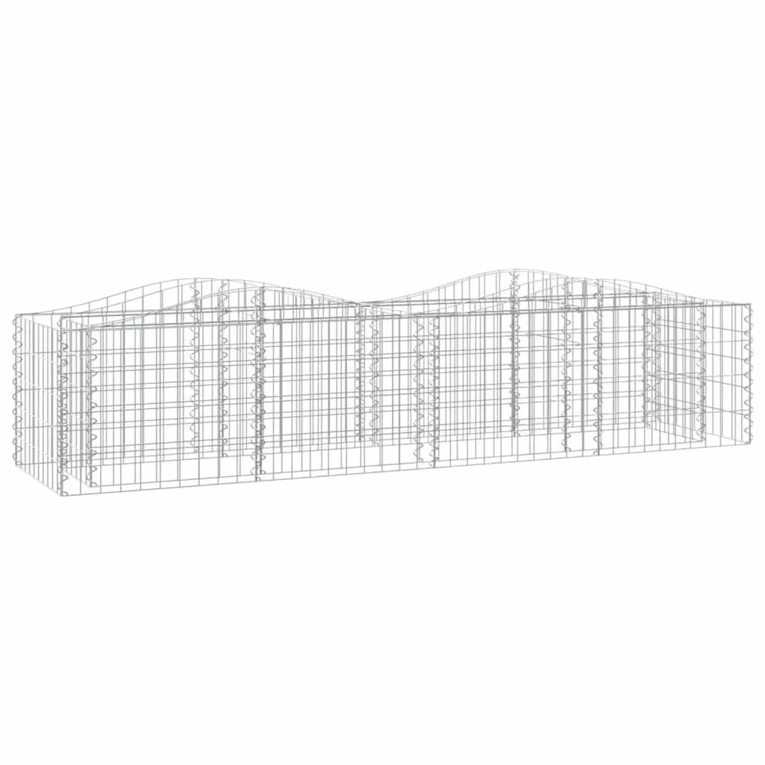 vidaXL Gabionen-Hochbeet mit Hochbogen 200x50x50 cm Verzinktes Eisen 153542