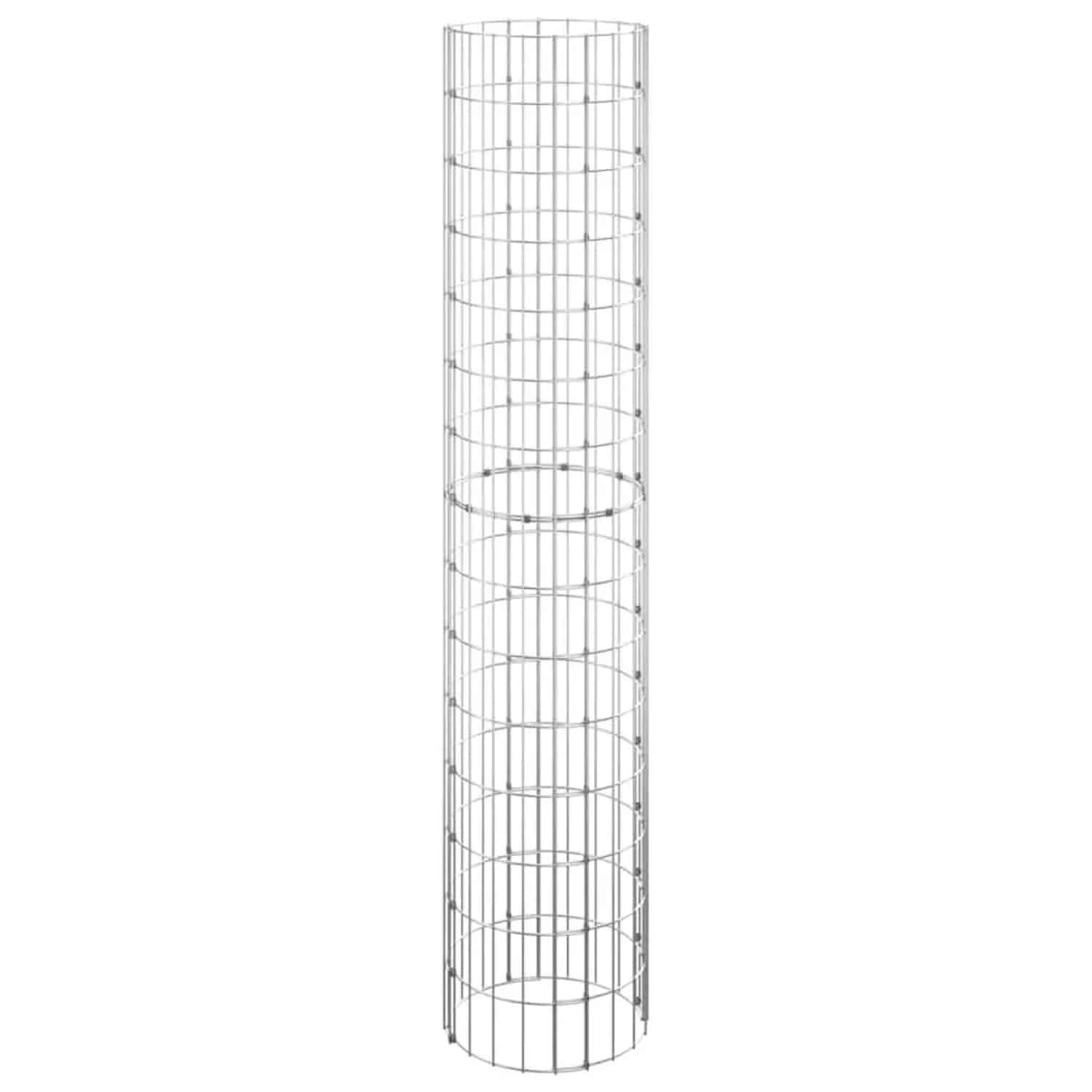 vidaXL Gabionen-Säule Rund Verzinkter Stahl Ø30x150 cm 152013