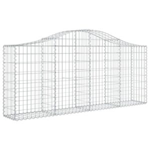 vidaXL Gabionen mit Hochbogen 10 Stk 200x30x80/100cm Eisen 1562303