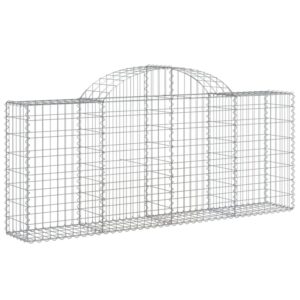 vidaXL Gabionen mit Hochbogen 10 Stk 200x30x80/100cm Eisen 1668871