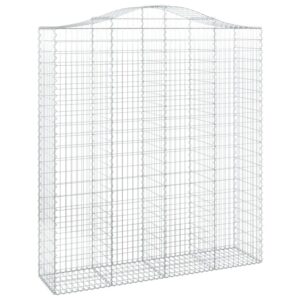 vidaXL Gabionen mit Hochbogen 10 Stk 200x50x220/240cm Verzinktes Eisen 3145774