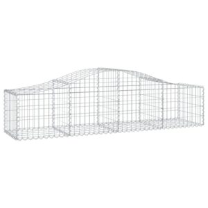 vidaXL Gabionen mit Hochbogen 10 Stk 200x50x40/60 cm Verzinktes Eisen 3145585