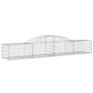 vidaXL Gabionen mit Hochbogen 10 Stk 300x50x40/60 cm Eisen 1666565