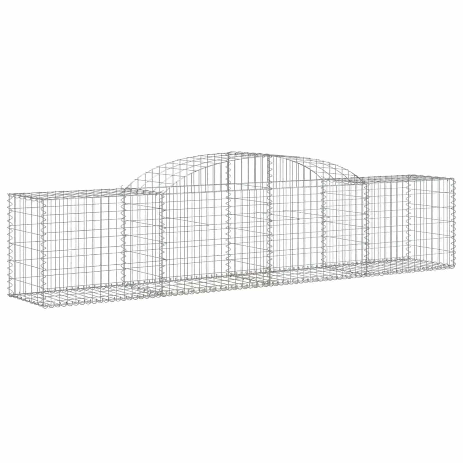 vidaXL Gabionen mit Hochbogen 10 Stk 300x50x60/80 cm Eisen 1671125