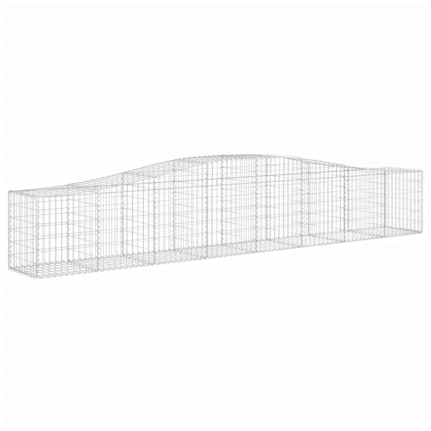 vidaXL Gabionen mit Hochbogen 10 Stk 400x50x60/80cm Verzinktes Eisen 3145938