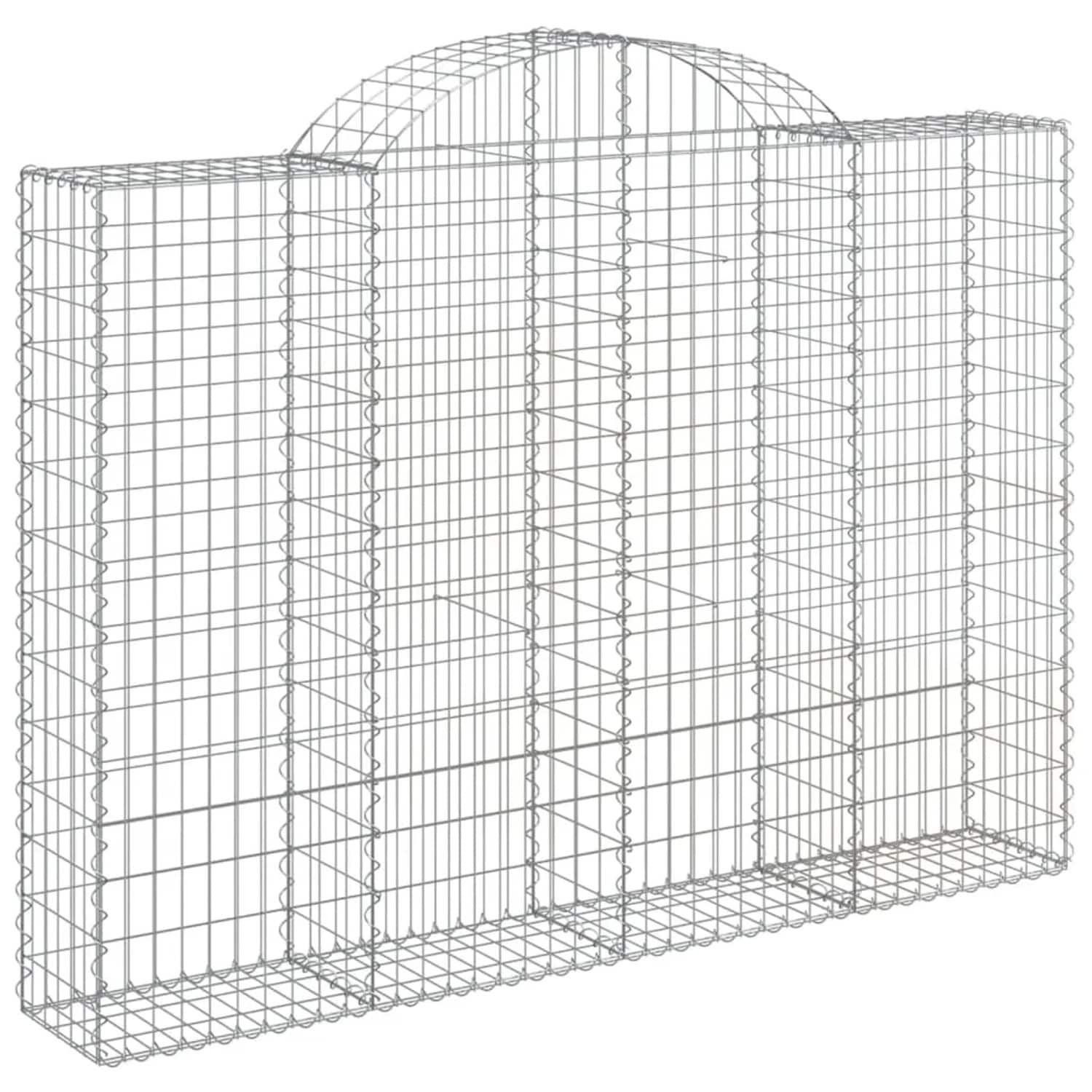vidaXL Gabionen mit Hochbogen 10Stk 200x30x140/160cm Eisen 1667638