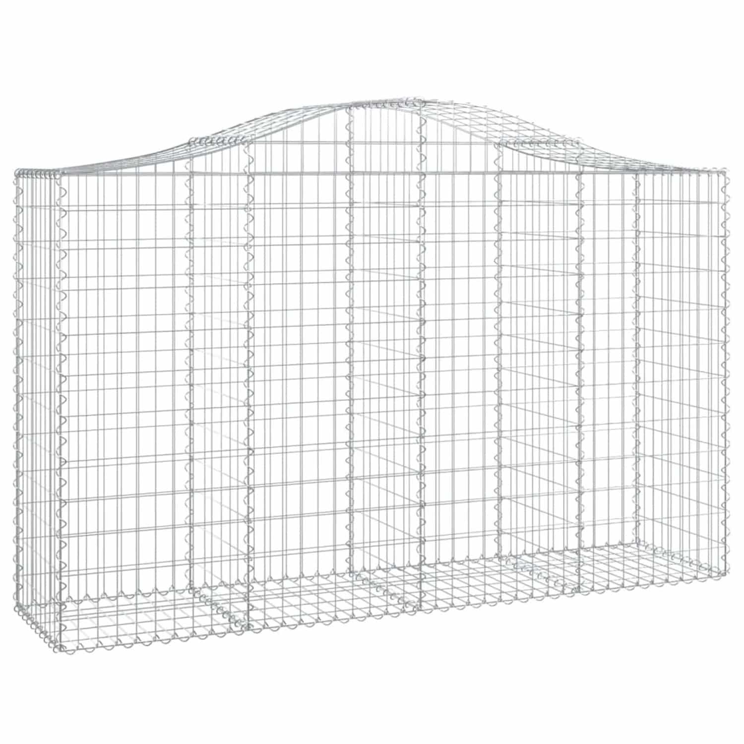 vidaXL Gabionen mit Hochbogen 10Stk 200x50x120/140cm Eisen 1562714