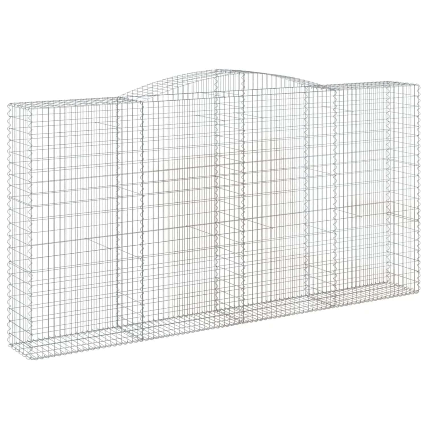 vidaXL Gabionen mit Hochbogen 10Stk 400x50x200/220cm Eisen 1686797