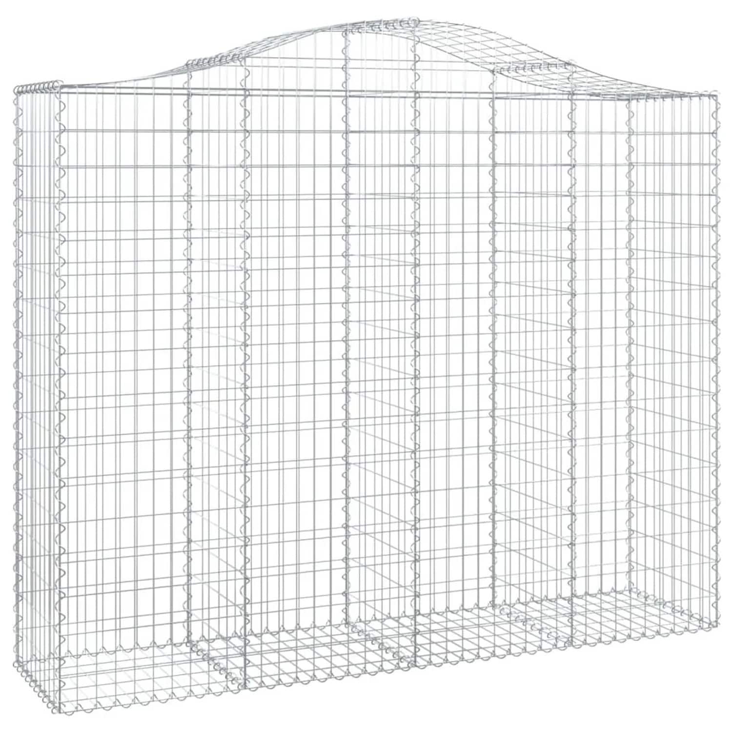 vidaXL Gabionen mit Hochbogen 11 Stk 200x50x160/180cm Verzinktes Eisen 3145712
