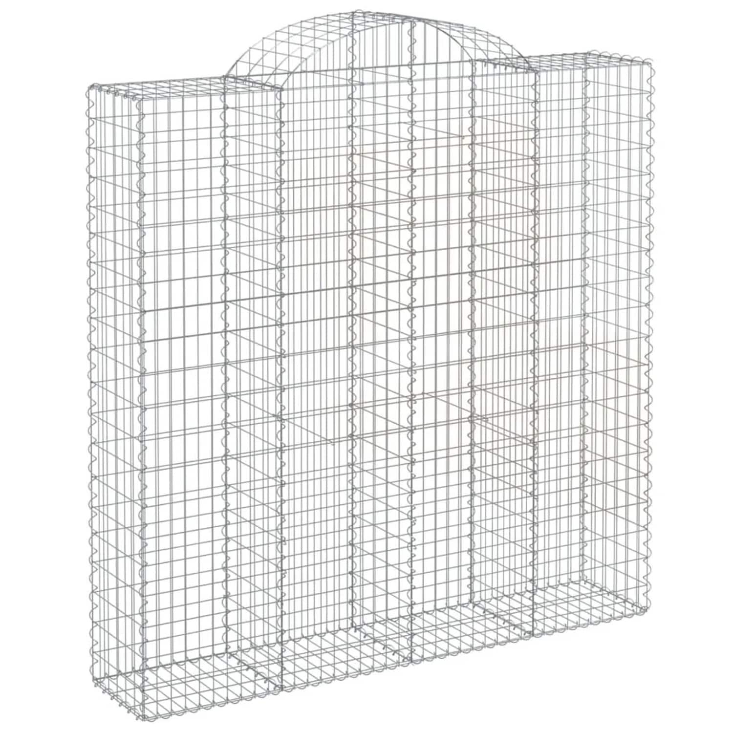 vidaXL Gabionen mit Hochbogen 11 Stk 200x50x200/220cm Verzinktes Eisen 3146434