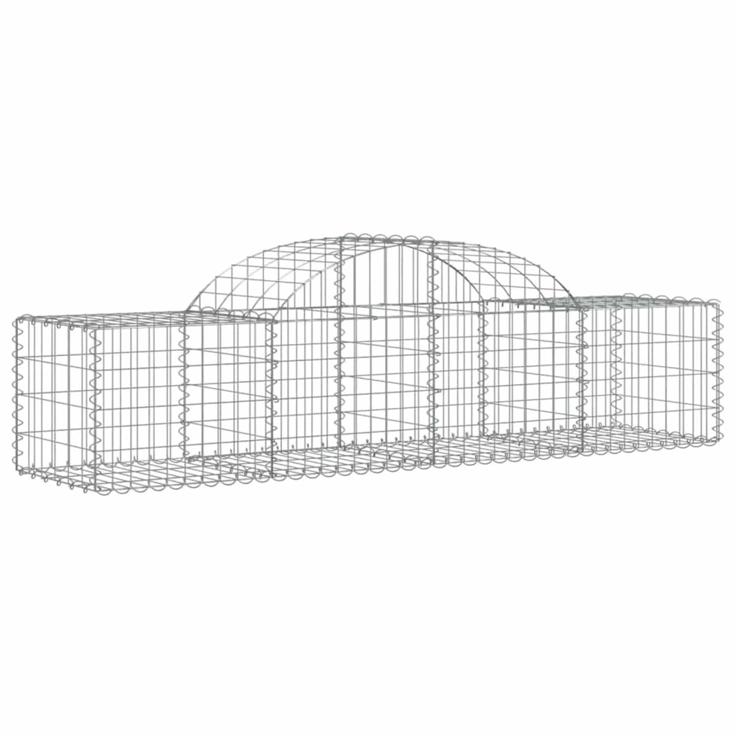 vidaXL Gabionen mit Hochbogen 11 Stk 200x50x40/60 cm Eisen 1668908